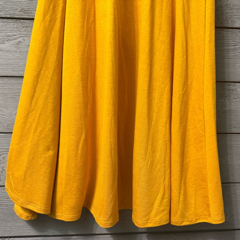 NWT A.N.D. EAWY Mustard Yellow Asymmetrical Wrap Dress Sz M Spring Summer Party - Picture 11 of 15